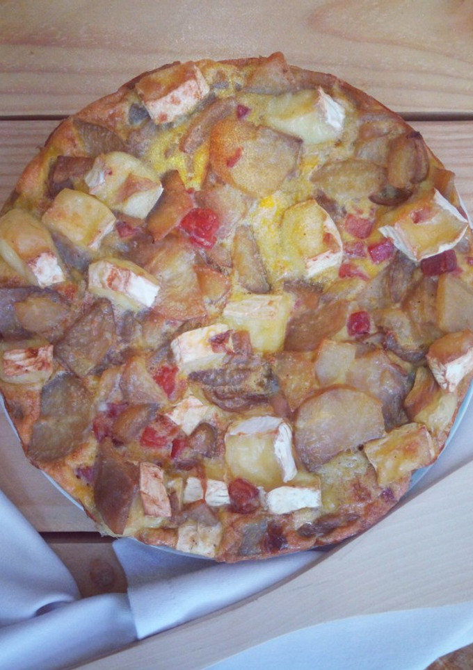 Una foto de Pastel de patatas a lo pobre y jamón serrano #Recetasdefindemes