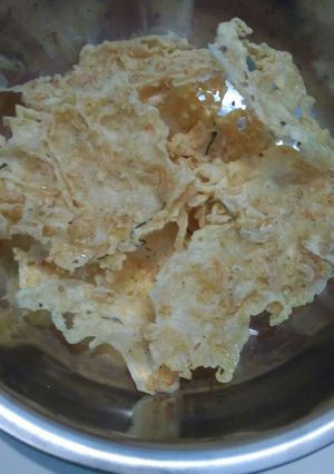 Foto resep Peyek rebon tanpa santan