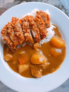 รูปของ ข้าวแกงกะหรี่หมูทอด