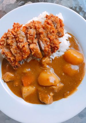 รูปของ ข้าวแกงกะหรี่หมูทอด