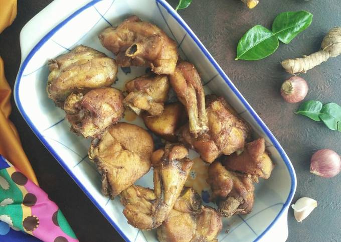 Cara Gampang mengolah Ayam Goreng Bumbu Kuning Anti Gagal