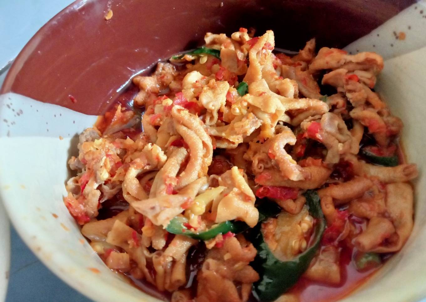 Usus Ayam Rica-rica