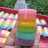 Mini rainbow roll cake