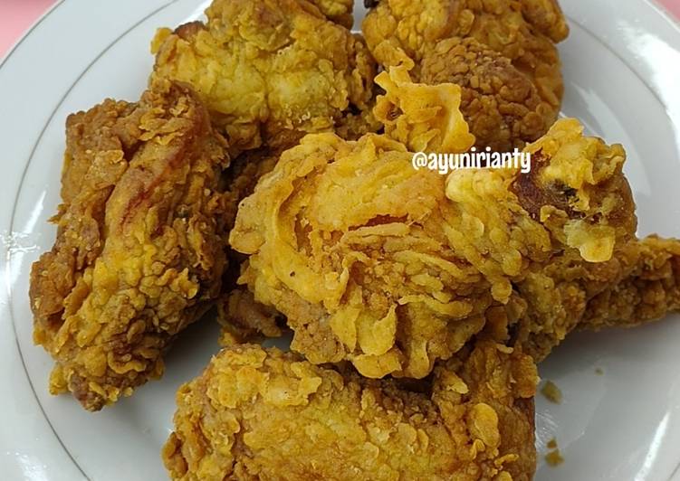 Resep Mudah Tips Ayam Goreng Kfc KW Super Keriting dan Kriuk Ala Restoran