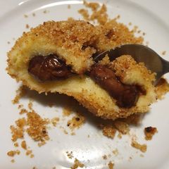 A picture of "Knedle" with Nutella.