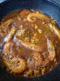 Una foto de Paella de pescado