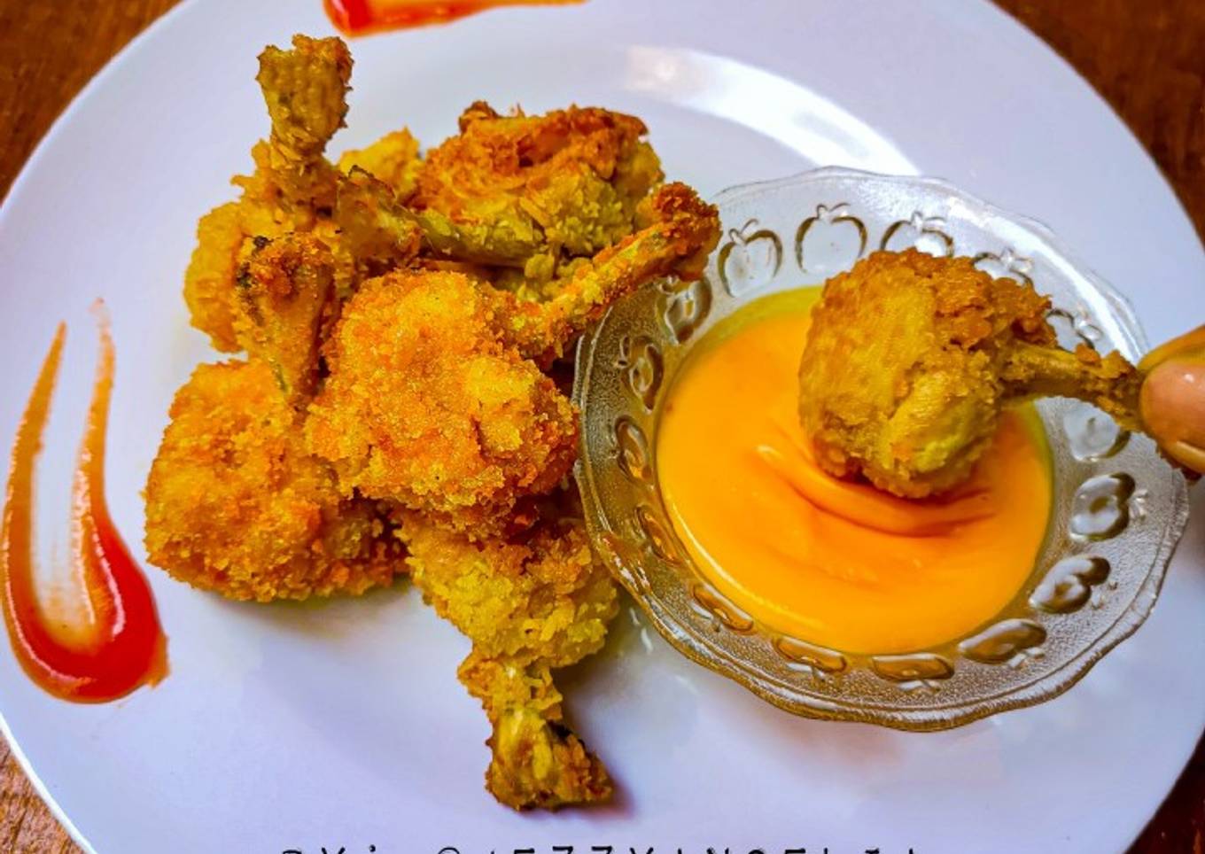 Chicken Drumstick with cheese sauce richesee