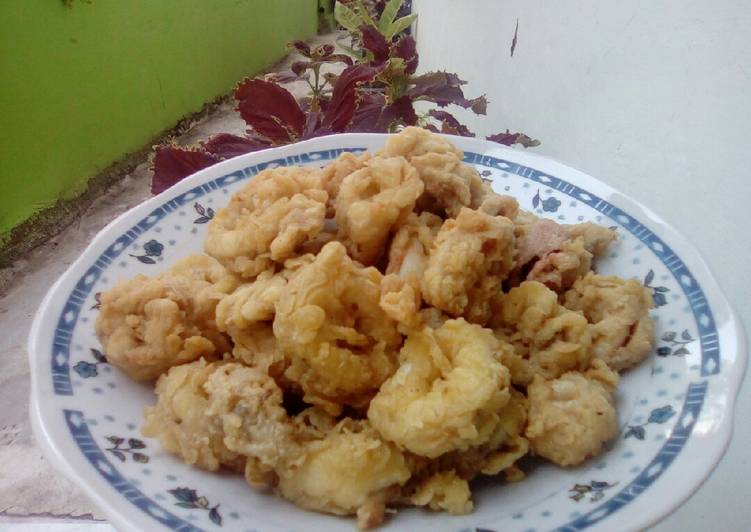 Resep Cumi goreng tepung yang Enak