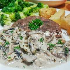 รูปของ Wagyu steak with Mushroom Sauce