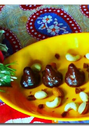 A picture of Chocolate Dryfruits Modak.