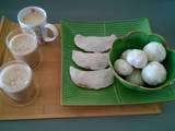 Kozhukatta/ Steamed rice dumplings with coconut-jaggery filling