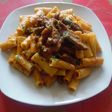 Rigatonis en salsa roja con carne | Estilo James Salaz