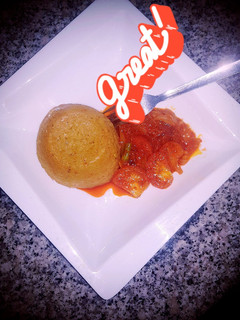 A picture of Maize/corn and plantain moimoi.
