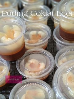 Foto resep Puding Coklat Leci