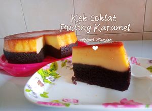 Gambar Kek Coklat Puding Karamel