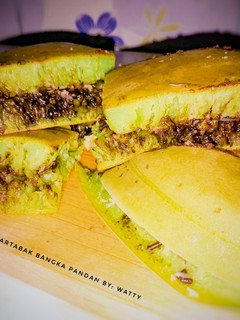 Foto resep Martabak Bangka Pandan Teflon (tanpa telur)