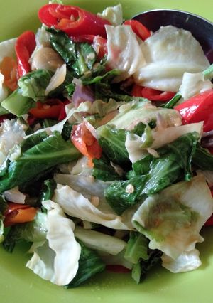 Foto resep Tumis Daun Kubis/Kol Pedas ala Ummu Rasya