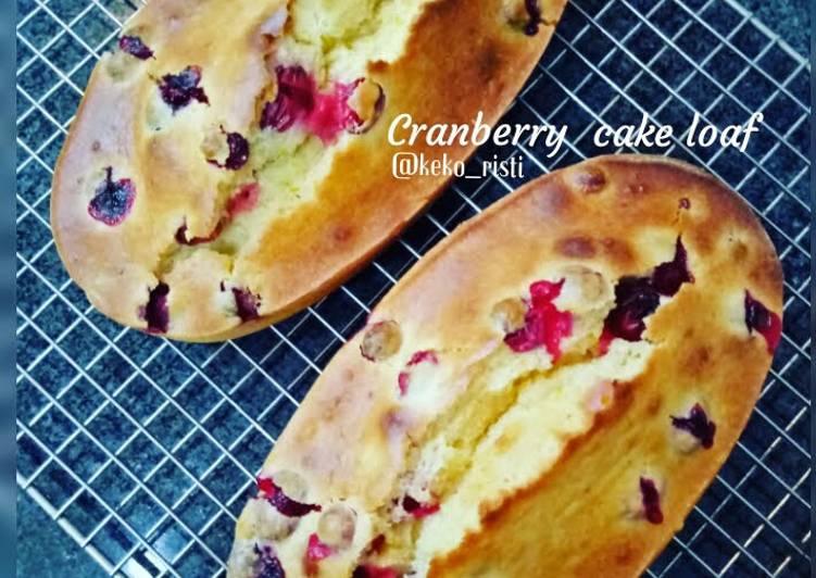 Cranberry Cake Loaf || no mixer