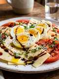 🥗 Caprese Proteica con Huevo y Queso (Cena Express Low-Carb en 10 Minutos)
