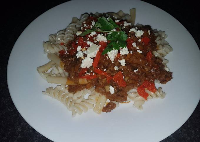 Beef mince and pasta