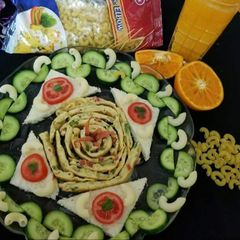 A picture of Mac Omelette Pasta.