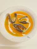 Velouté de potimarron /carottes aux moules