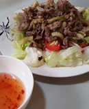 Ngon mát Salad thịt bò xào