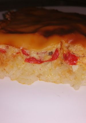 Una foto de Arroz gratinado en mambo