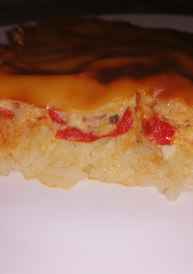 Una foto de Arroz gratinado en mambo