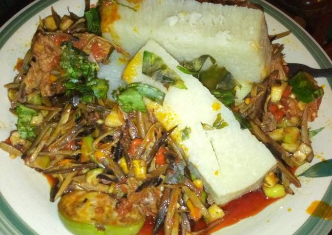 Recipe of Speedy Chicken ugba forest with boiled yam