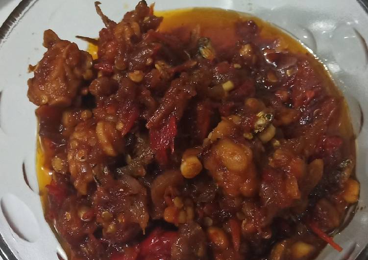 Resep Sambal Teri tempe yang Enak