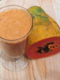 Una foto de Jugo de papaya con chía