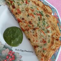 A picture of Oats Egg Omelette.