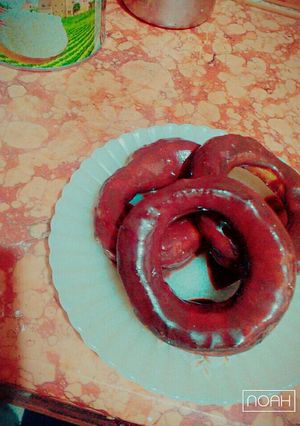 صورة لوصفة الدونات بالشوكولاه 🍩😇