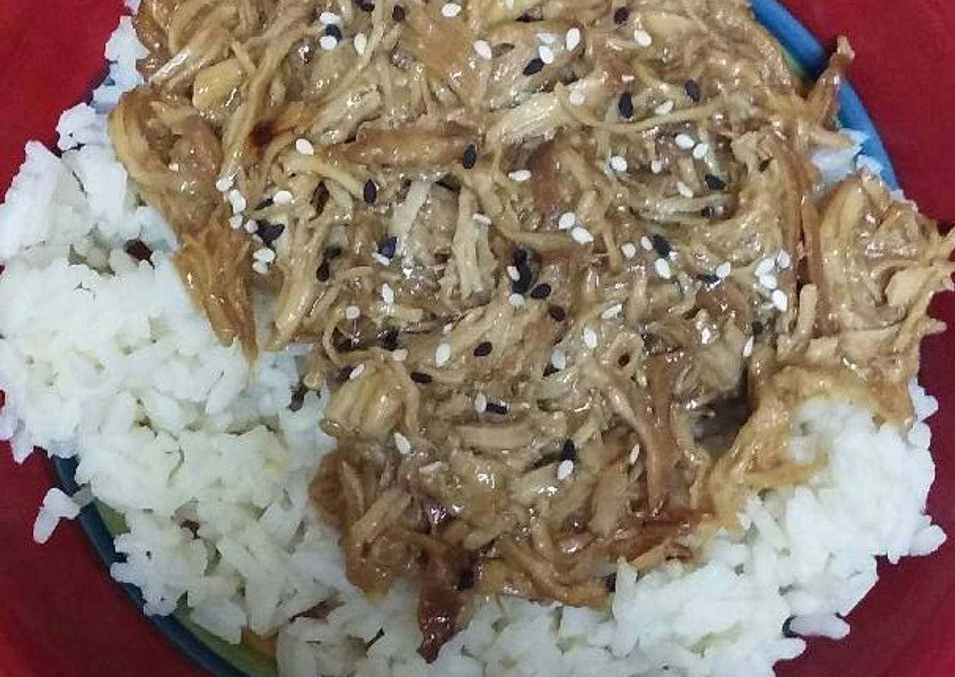 Shredded Chicken Teriyaki - Slow Cooker