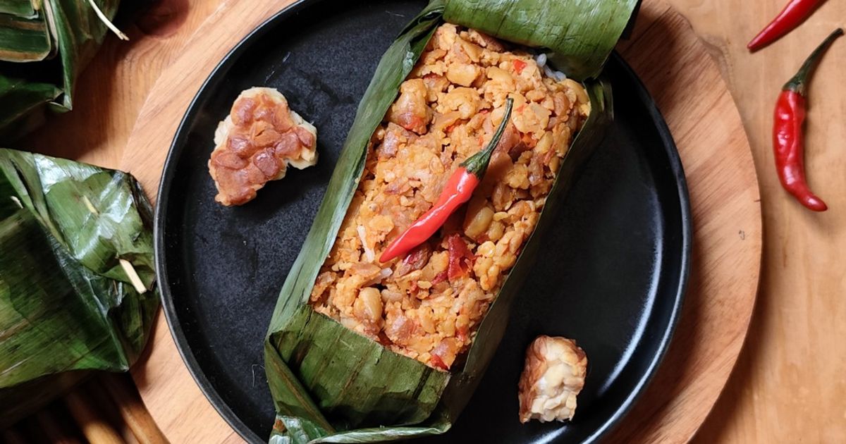 Tempe Sambal Kencur (dalam bentuk Nasi Bakar)