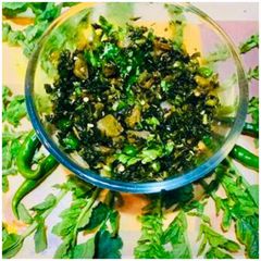 A picture of Radish Leaves Bhaji.