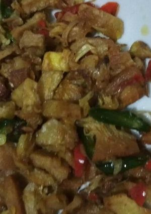 Foto resep Oseng manday pedas