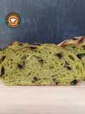 Pandan Chocolate Chip Sourdough Bread