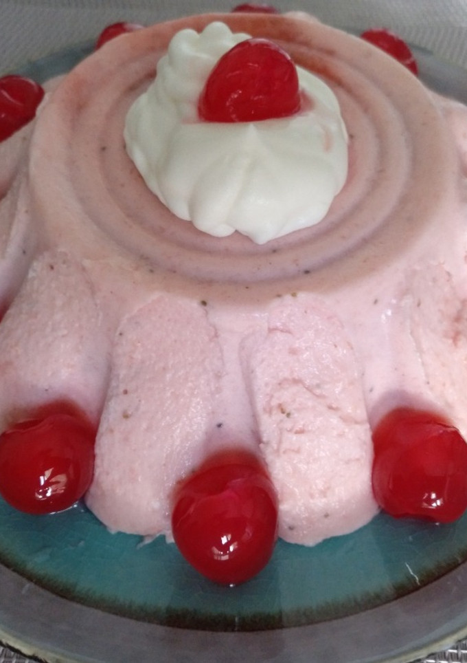 Una foto de Bavaresa de  fresas