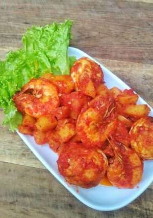 Foto resep Balado Kentang Udang Telur
