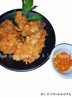 Foto resep Ayam Goreng Bawang Putih & Sambal Bawang