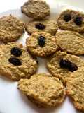 Galletas de manzana, coco y pasas de uva