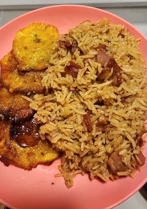 Una foto de Arroz con Bacon y otras cositas