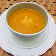 Tomato soup in cheddar cheese