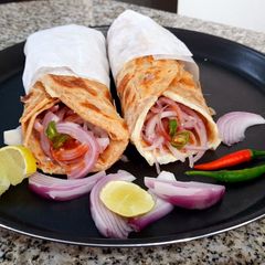 A picture of Egg kathi roll.