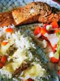 Salmón a las finas hierbas y miel