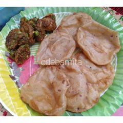 A picture of Sweet potato poori with whole wheat flour.