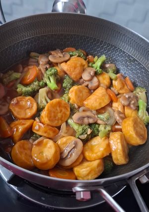 Foto resep Tofu Cah Brokoli Jamur
