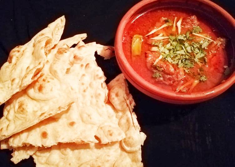 Recipe: Appetizing Aloo Chicken salan with Nan
